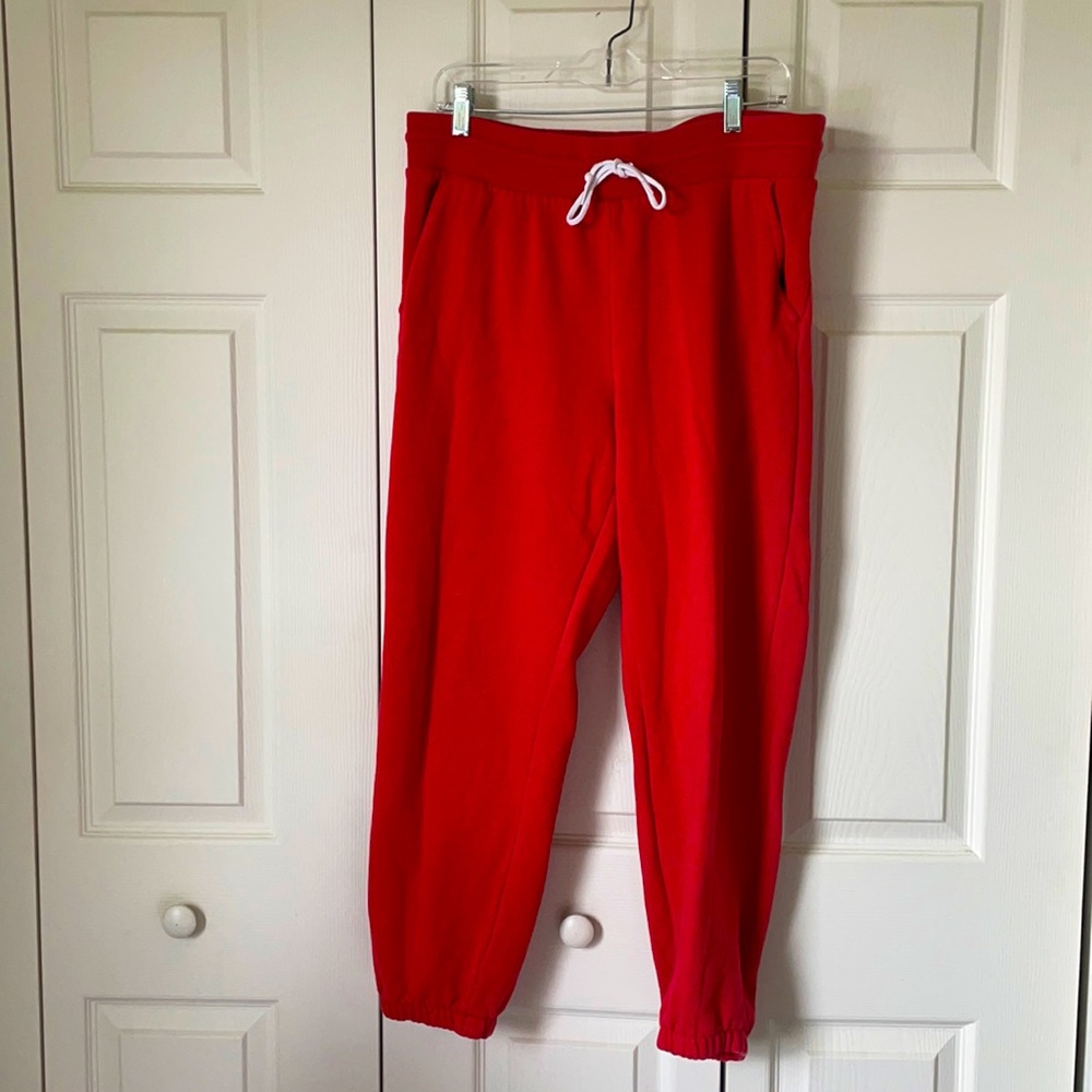 Red sweatpants. Size L